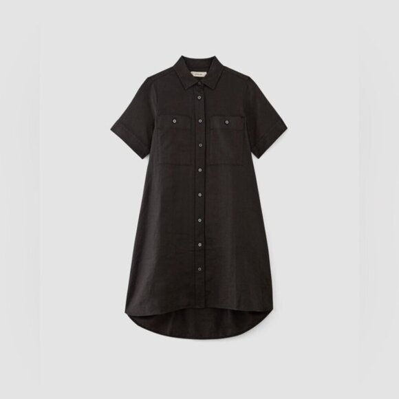NWT EVERLANE The Daytripper Dress in Linen XS BLACK - Picture 16 of 16